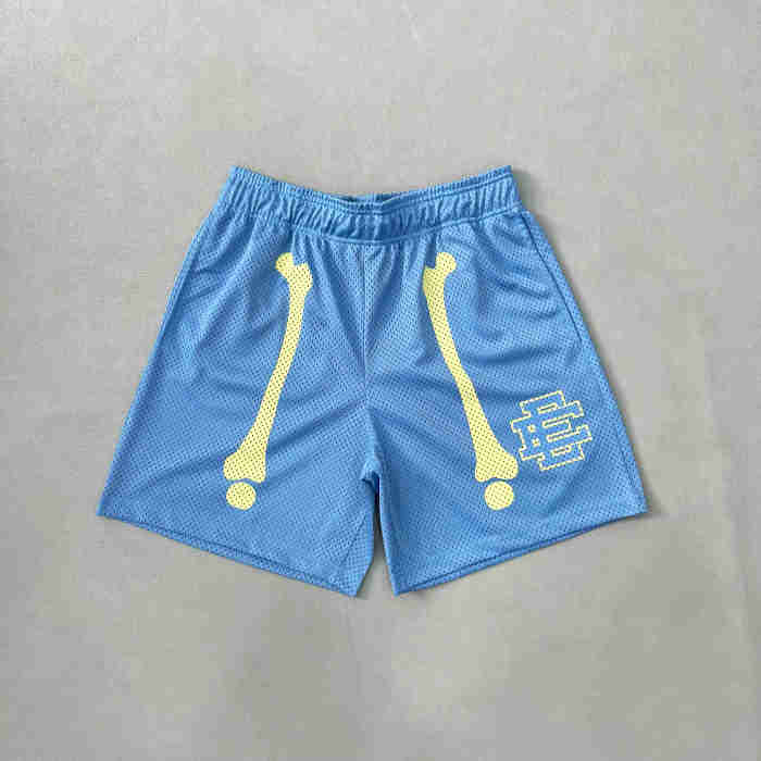 1:1 quality version Leg Bone Print Logo Shorts 3 colors