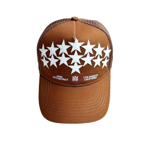 Leather Pentagram Logo Embroidered Duck Cap
