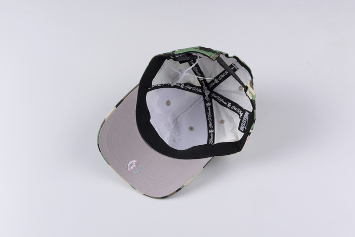 Camouflage Green Drill Logo Adjustable Duck Tongue Cap