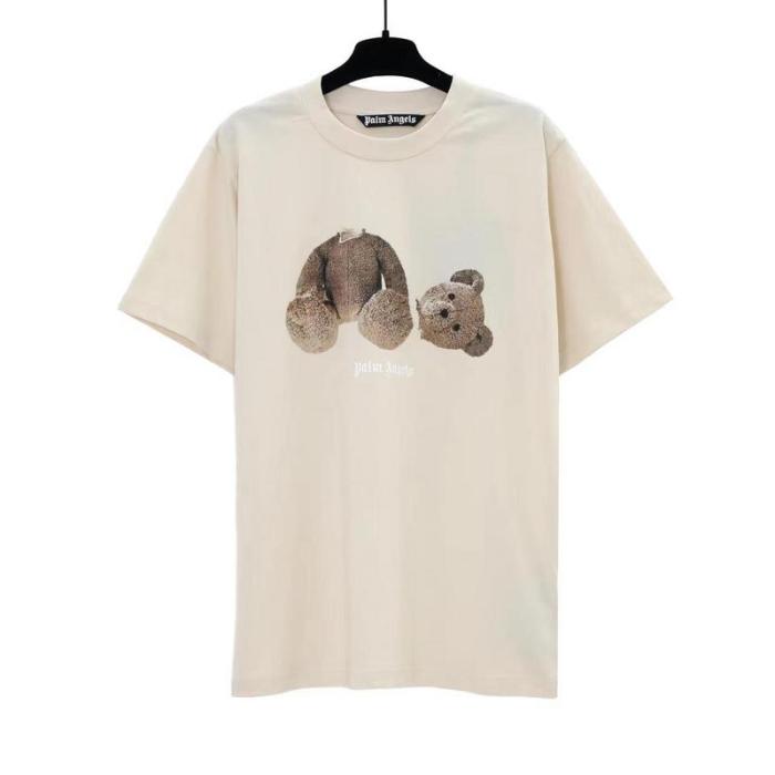 Cartoon Broken Bear Back Large Letter Print tee 7 colors