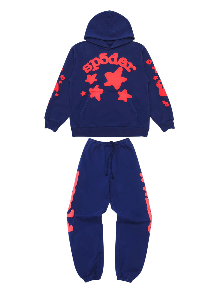 1:1 quality version SP Big Star Foam Print Hoodie & Pants Set 2 colors