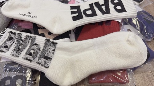 Towel Bottom Large Letter Sports Cotton Socks 6 colors