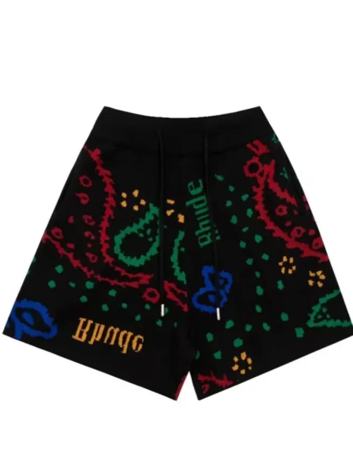 [Buy More Save More]1:1 quality version Men's appliqué knit cashew flower shorts