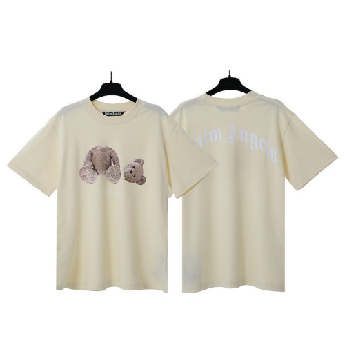 Cartoon Broken Bear Back Large Letter Print tee 7 colors