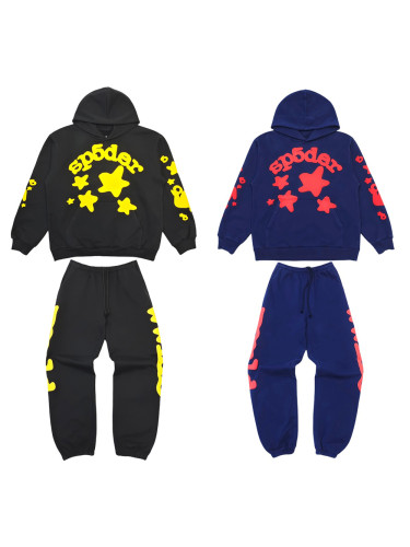 1:1 quality version SP Big Star Foam Print Hoodie & Pants Set 2 colors