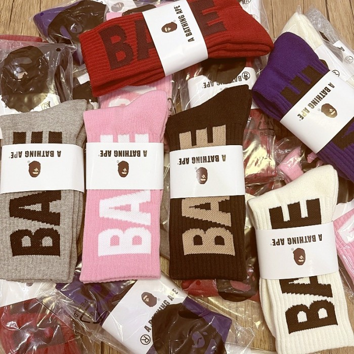 Towel Bottom Large Letter Sports Cotton Socks 6 colors