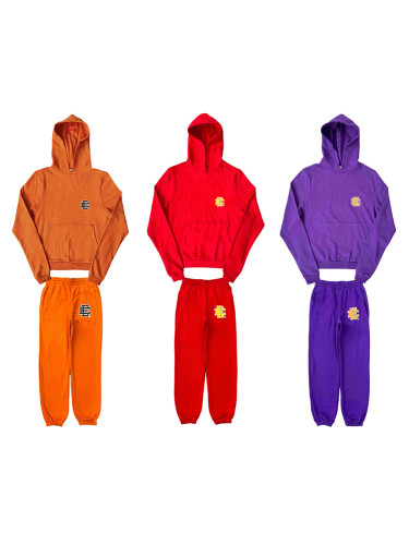 1:1 quality version Basic Logo Print Hoodie & Pants Set 3 colors