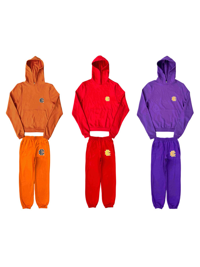 1:1 quality version Basic Logo Print Hoodie & Pants Set 3 colors