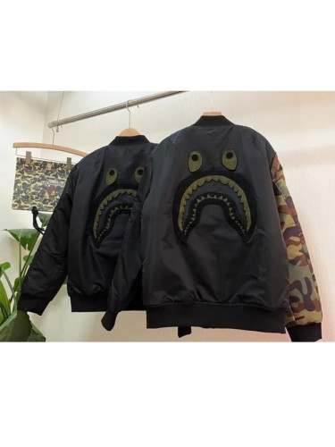 [Buy more Save more]Bape  shark camo green jacket 2 colors