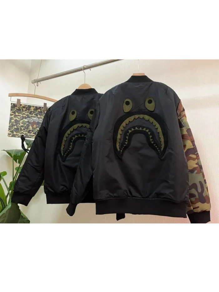 [Buy more Save more]Bape  shark camo green jacket 2 colors