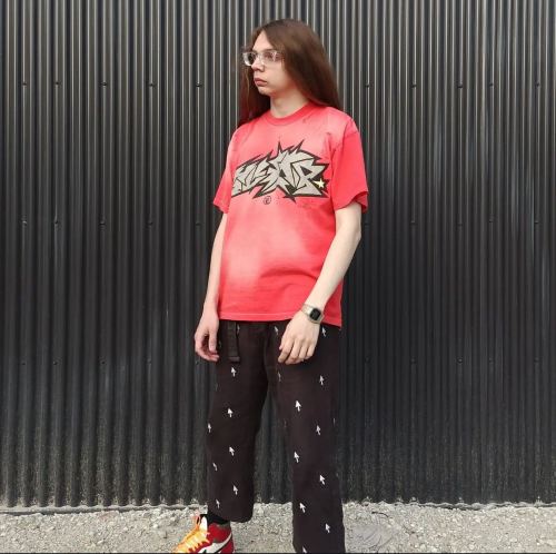 1:1 quality version Torn Letter Slashed Washed Version Tee 2 colors