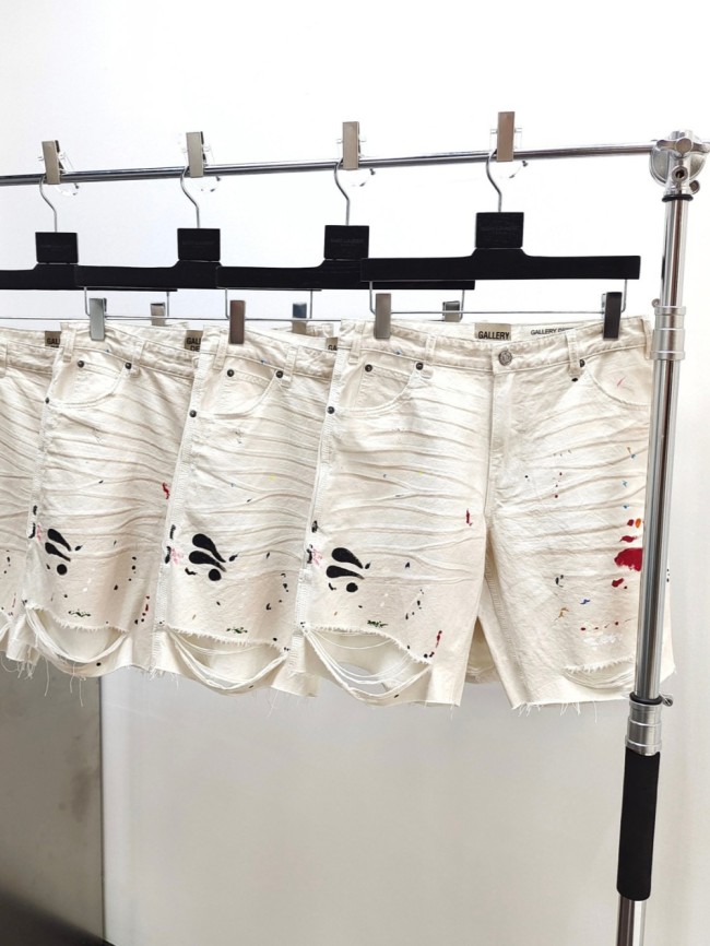 [Big & Tall for weights up to 260 lbs]1:1 quality version Slashed and Inked Old Denim Shorts