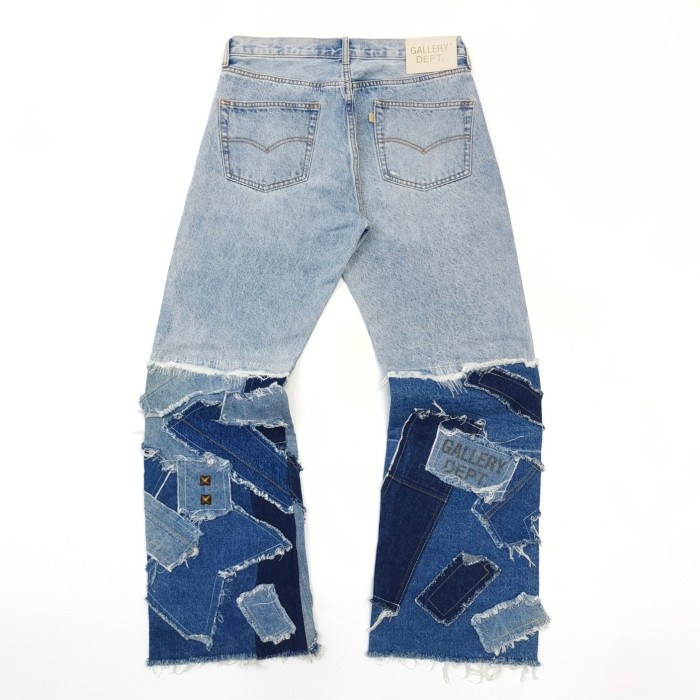 1:1 quality version Leg Patch Spliced Micro Jeans