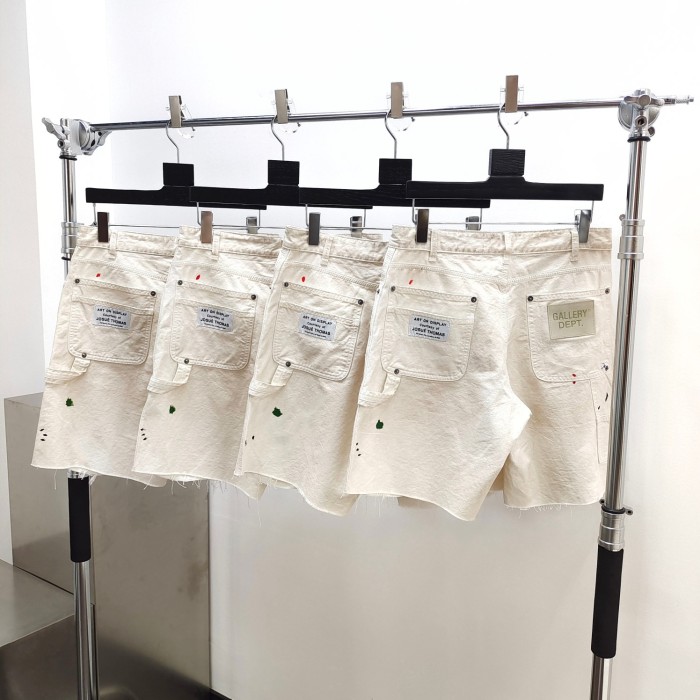 [Big & Tall for weights up to 260 lbs]1:1 quality version Slashed and Inked Old Denim Shorts