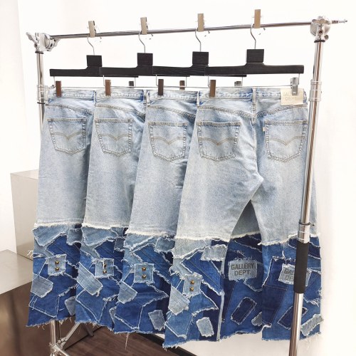 1:1 quality version Leg Patch Spliced Micro Jeans