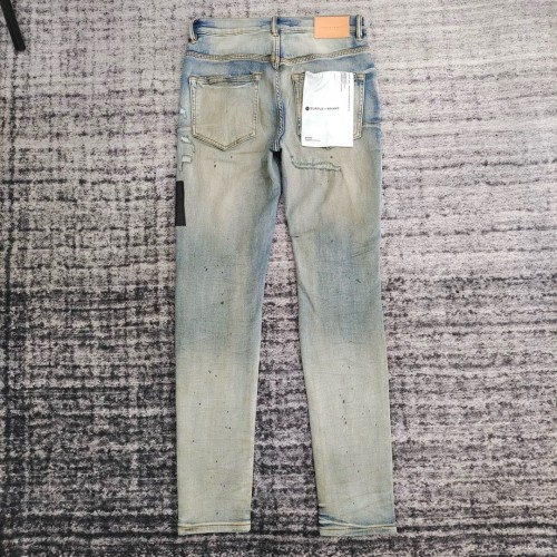 [buy more save more]1:1 quality version Black fabric patchwork frayed ripped jeans