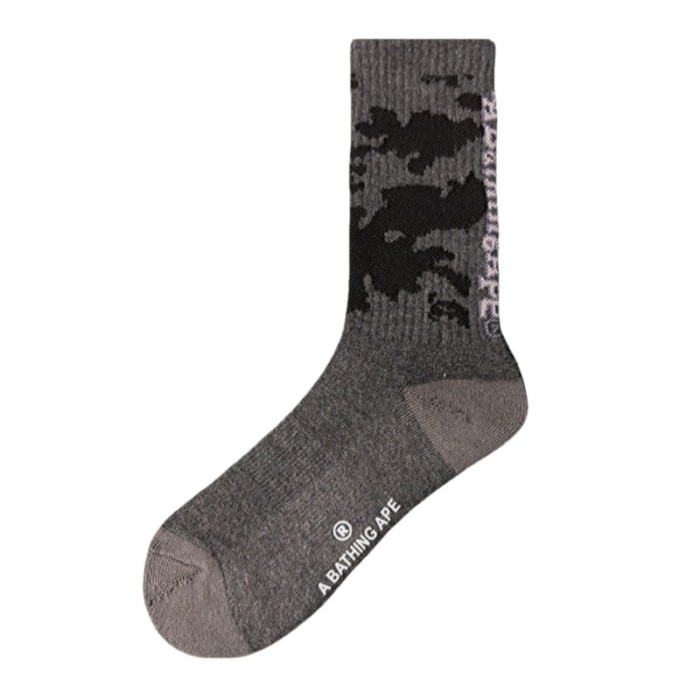 Monogrammed Jacquard Forest Camouflage Pattern Socks 3 colors