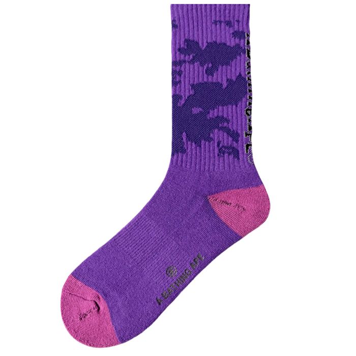 Monogrammed Jacquard Forest Camouflage Pattern Socks 3 colors