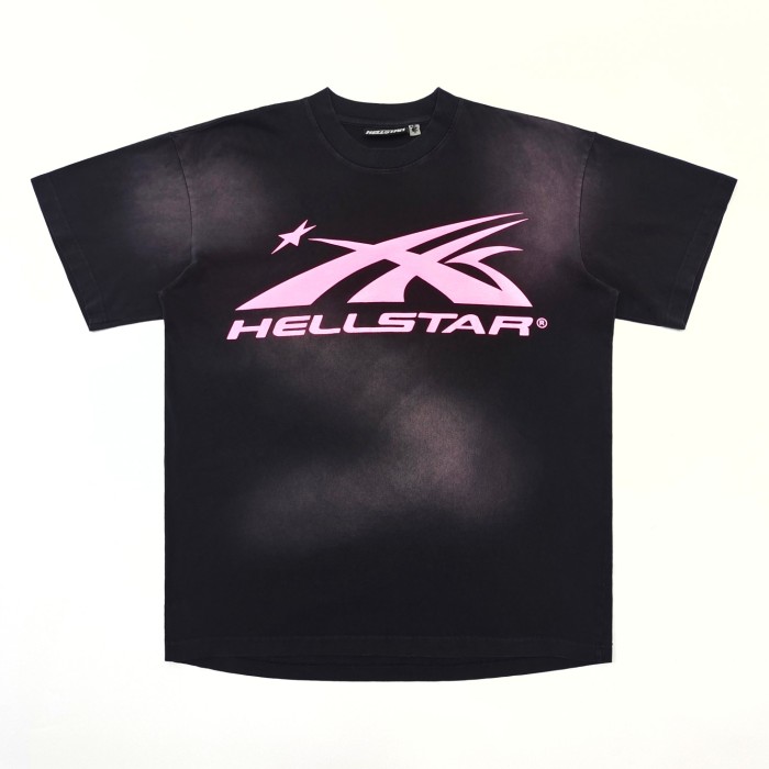 [Big & Tall for weights up to 260 lbs]1:1 quality version Fluorescent pink logo washed version tee with NFC tag