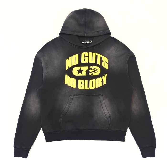 1:1 quality version Back Big yellow logo washed version Hoodie & Pants Set with NFC tag