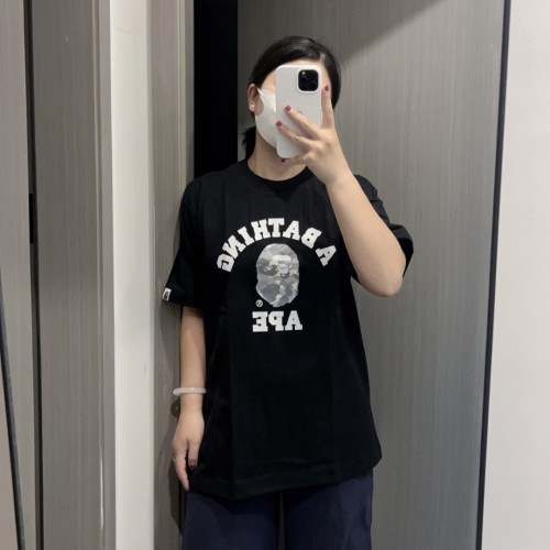 1:1 quality version Arc Lettering Glow-in-the-Dark Camo Ape Head Tee 4 colors