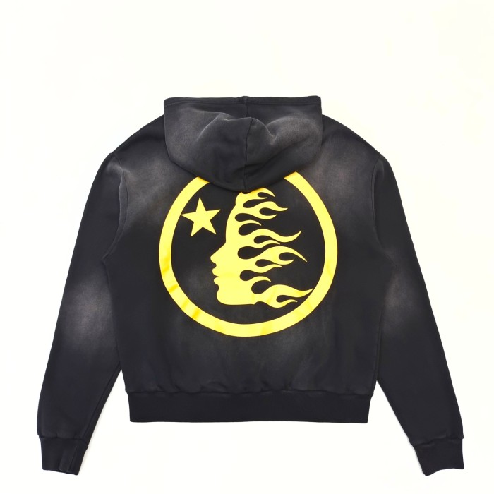 1:1 quality version Back Big yellow logo washed version Hoodie & Pants Set with NFC tag