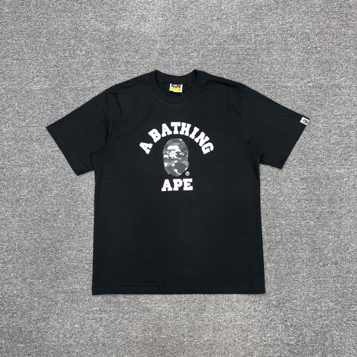 1:1 quality version Arc Lettering Glow-in-the-Dark Camo Ape Head Tee 4 colors