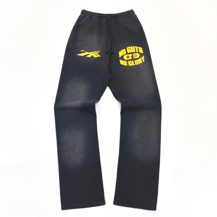 1:1 quality version Back Big yellow logo washed version Hoodie & Pants Set with NFC tag