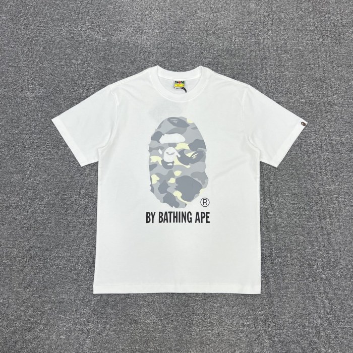 1:1 quality version Glow-in-the-Dark Camouflage Big Ape Head Print Tee 4 colors