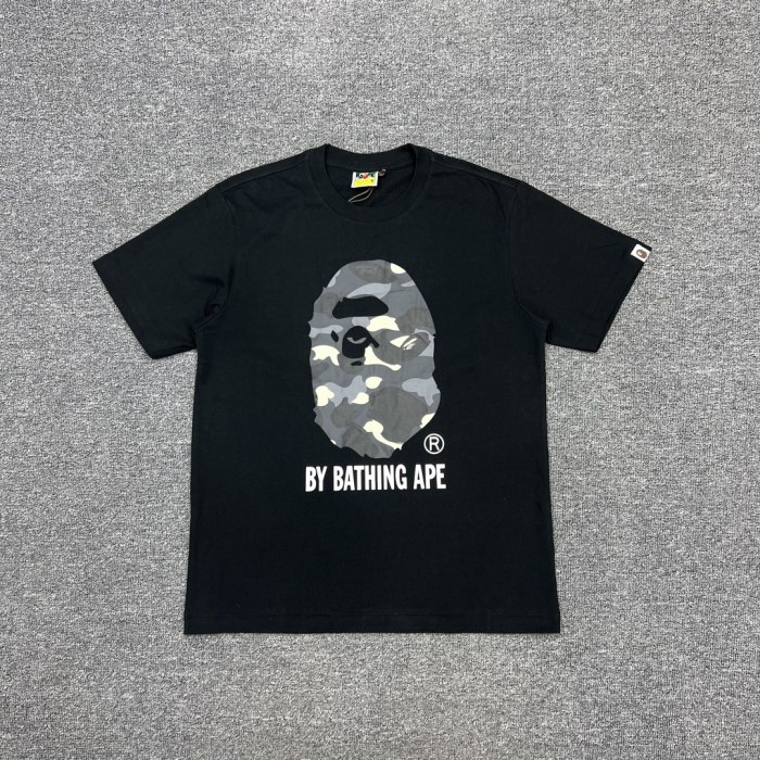 1:1 quality version Glow-in-the-Dark Camouflage Big Ape Head Print Tee 4 colors