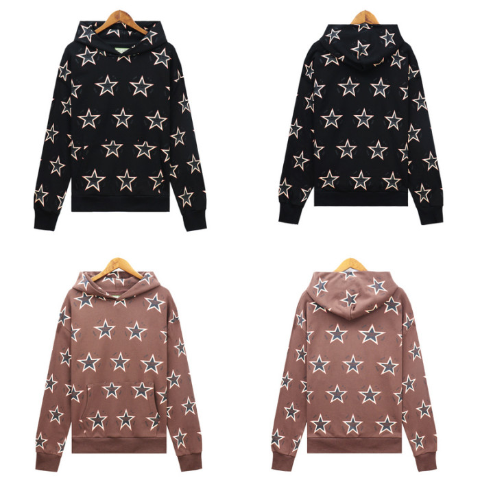 All-over Printed Star Letter Hoodie & Pants 4 colors