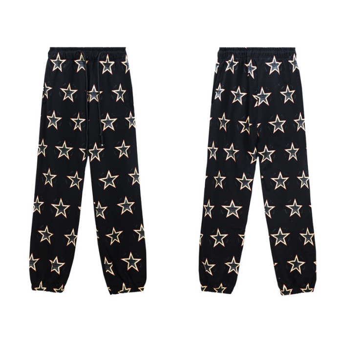 All-over Printed Star Letter Hoodie & Pants 4 colors