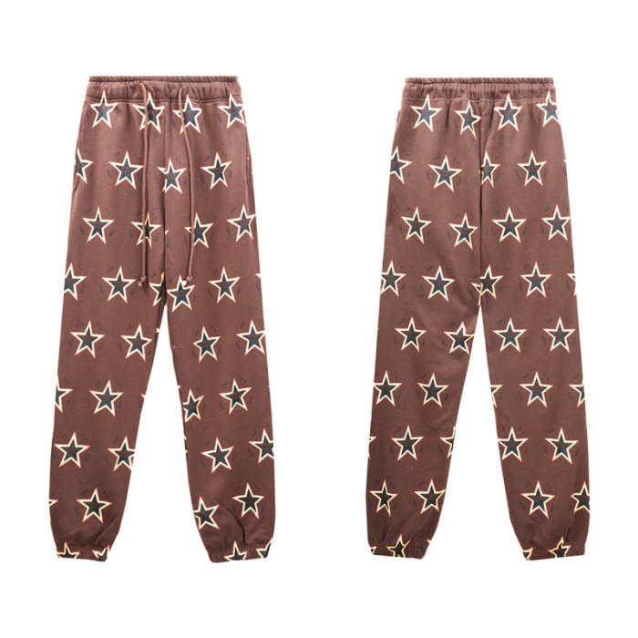 All-over Printed Star Letter Hoodie & Pants 4 colors