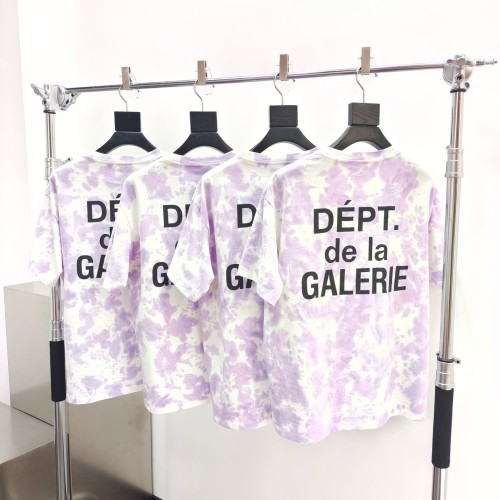 1:1 quality version Purple Tie-Dye French Letter Tee