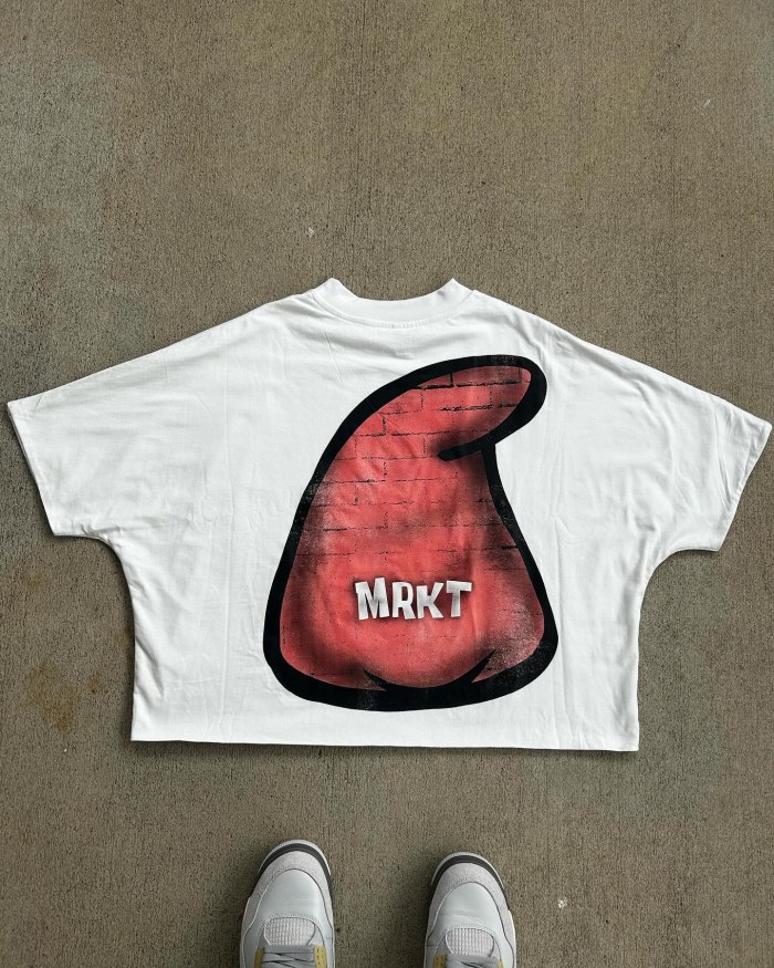 [50% Off]Abstract Large Size Cartoon Pattern Print Tee 5 Colors 26905815