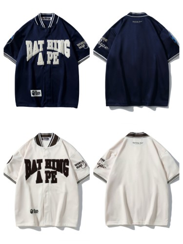 [buy more save more]De Velvet Letter Embroidered Casual Baseball Shirt Short Sleeve & Shorts 2 colors