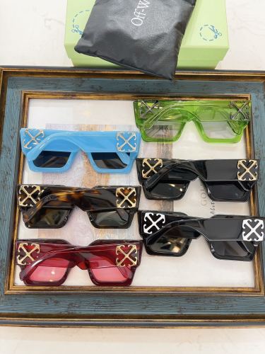 1:1 quality version Arrow Logo Wide Leg Square Frame Sunglasses 6 colors