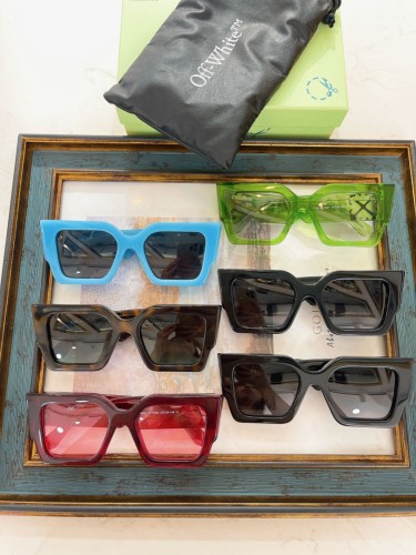 1:1 quality version Arrow Logo Wide Leg Square Frame Sunglasses 6 colors