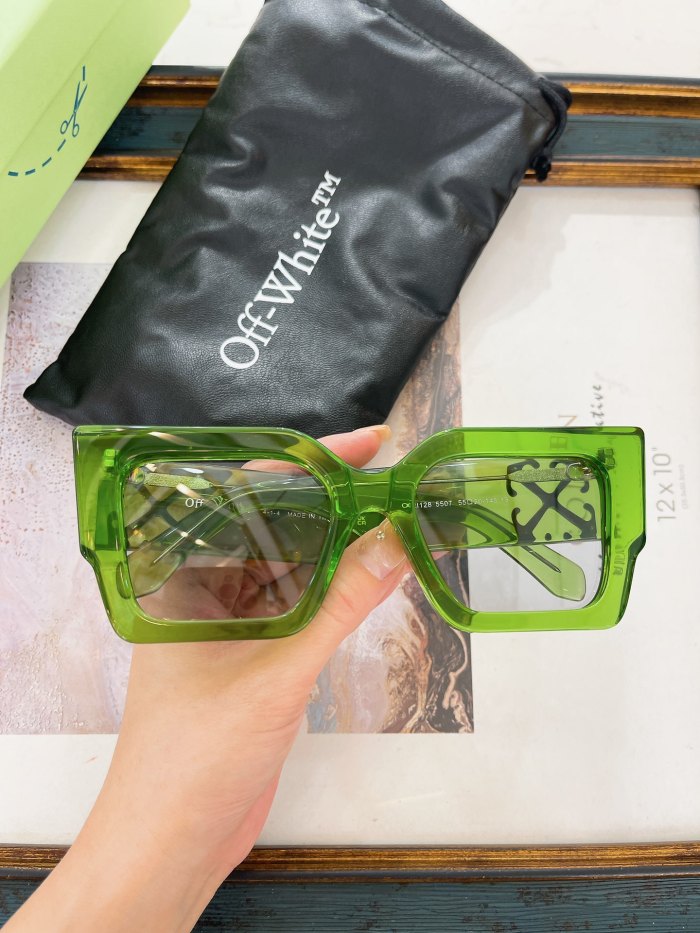 1:1 quality version Arrow Logo Wide Leg Square Frame Sunglasses 6 colors