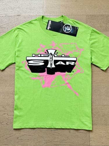 Cross splash ink back large letter printed tee