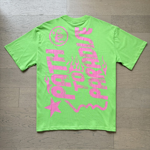Cross splash ink back large letter printed tee