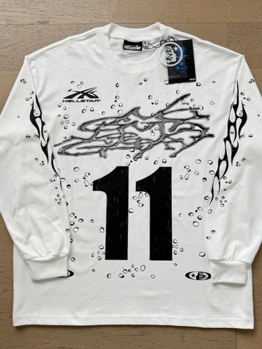 Number 11 Water Droplet Logo Print Long Sleeve T-Shirt