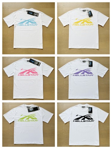 Basic front and back colorful logo print Tee 6 colors