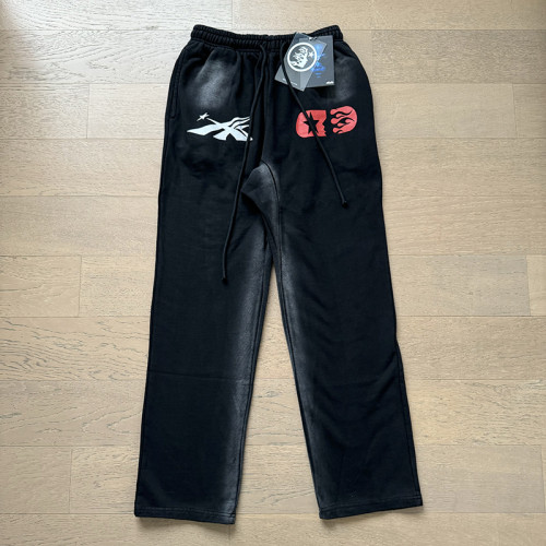 One row skull logo print washed Version Sweatpants