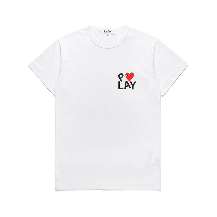 [50% Off]CDG PLAY Classic Red Heart Letter Print Tee 26931030