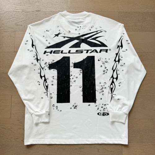 Number 11 Water Droplet Logo Print Long Sleeve T-Shirt