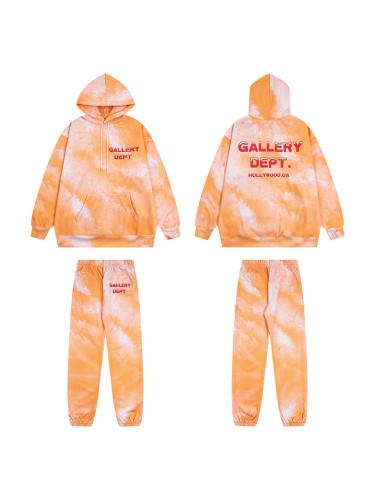 Candy Snowflake Alphabet Tie-Dye Hoodie & Pants Set