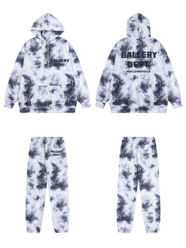 Ink Style Tie-Dye Hoodie & Pants Set