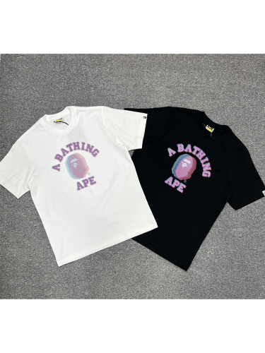 1:1 quality version Malfunctioning color overlapping shadow ape head Tee 2 colors