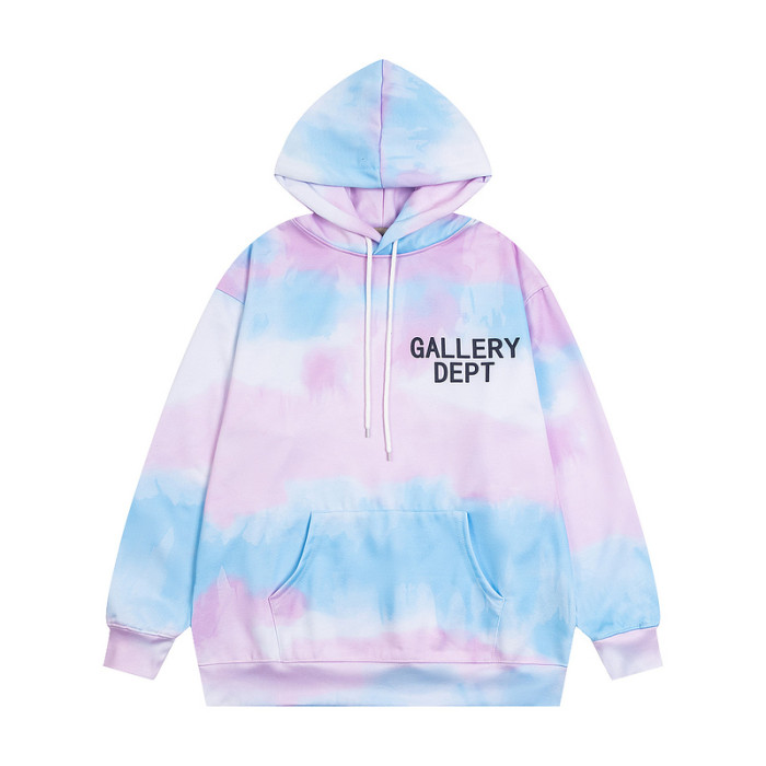 Blue and Pink Gradient Tie-Dye Hoodie & Pants Set